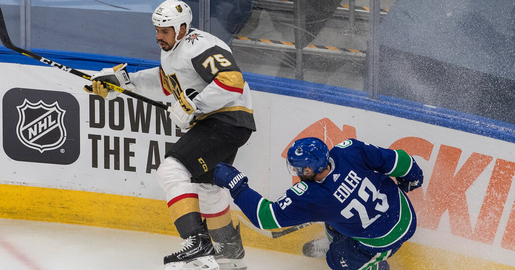 After Leading N.H.L. Play Stoppage, Golden Knights and Canucks Redraw Swords