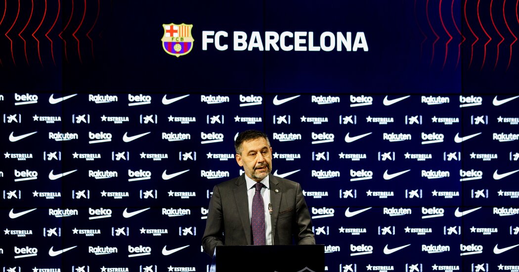 Barcelona President Quits on Eve of Vote to Oust Him